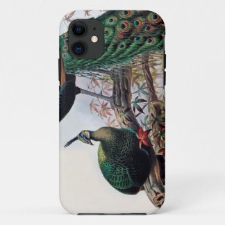 Peacock,green peafowl pavo muticus 1872 ... iPhone 11 case