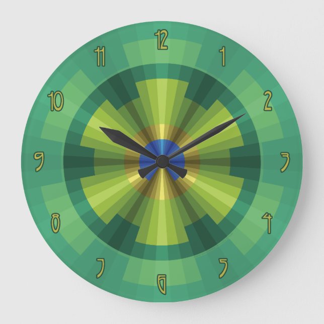 Peacock Illusion Clock (Front)