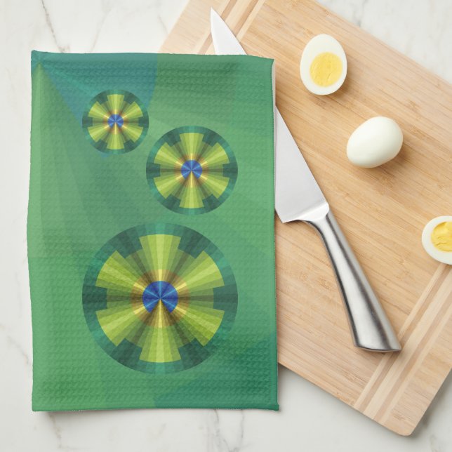 Peacock Illusion Hand Towel (Quarter Fold)