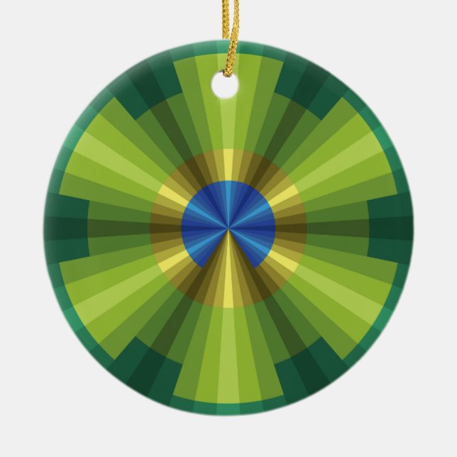 Peacock Illusion Ornament (Front)