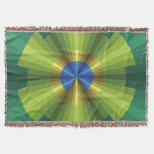 Peacock Illusion Throw Blanket
