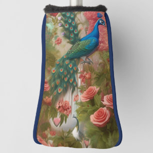 Peacock in Apricot Rose Garden Golf Head Cover