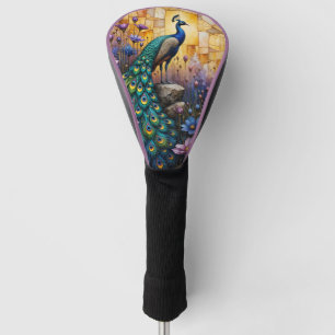 Peacock in Floral Landscape Golf Head Cover