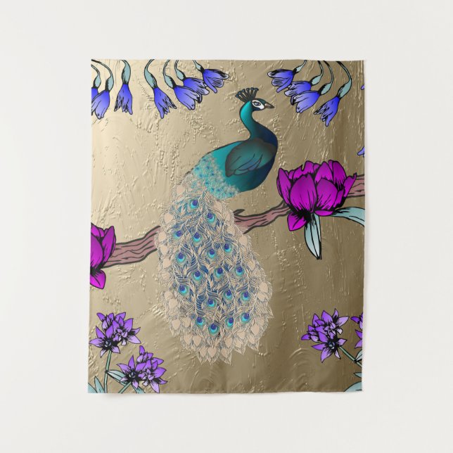 Peacock In Gold Tapestry (Front)