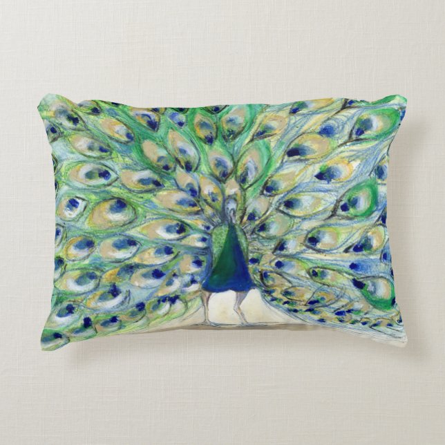 Peacock in San Diego 2 2013 Accent Pillow (Front)