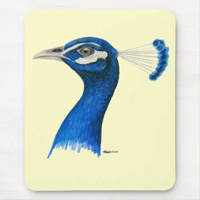 Peacock:  Indian Blue Mouse Pad (Front)