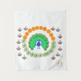 Peacock - Indian Tricolor Peacock Tapestry