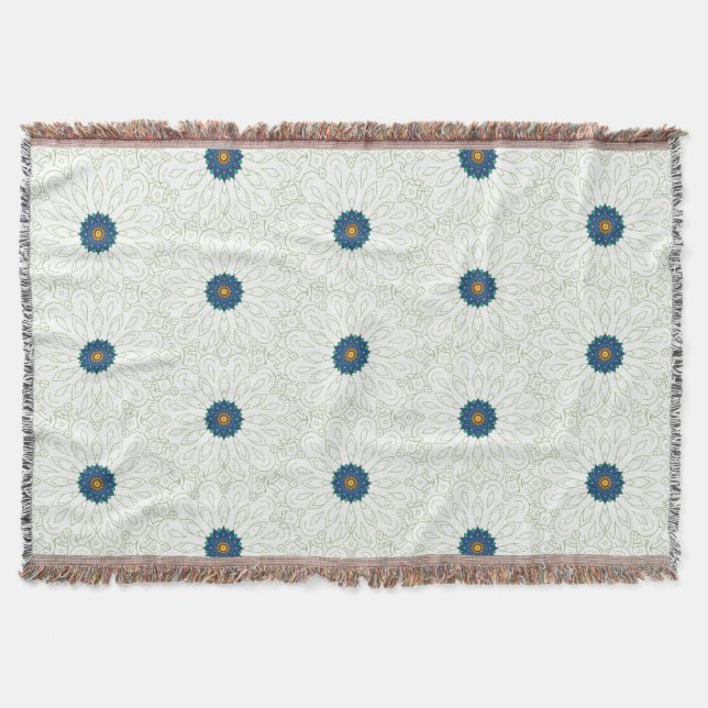 peacock inspiration throw blanket (Front)