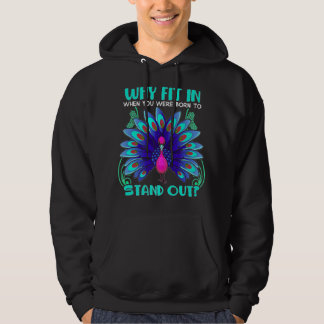 Peacock Inspired Beautiful Colour Bird Related Pea Hoodie