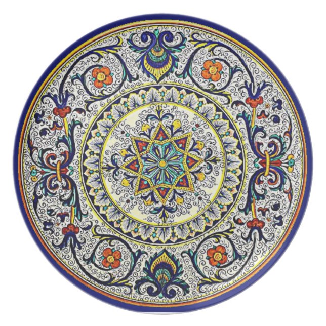 Peacock Italia Plate (Front)