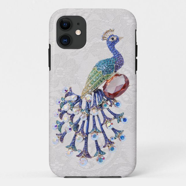 Peacock Jewel Image Paisley Lace Photo Case-Mate iPhone Case (Back)