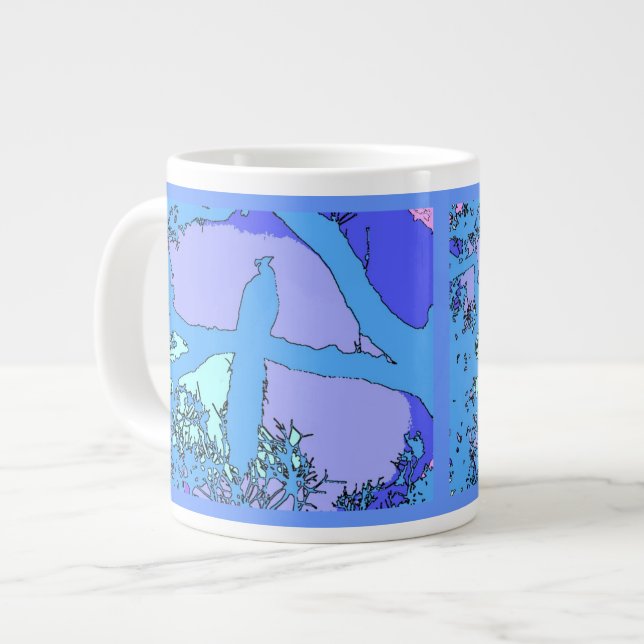 Peacock Jumbo Mug (Front Left)