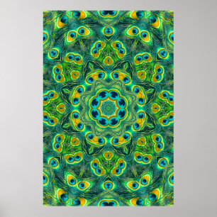 PEACOCK KALEIDOSCOPE Poster