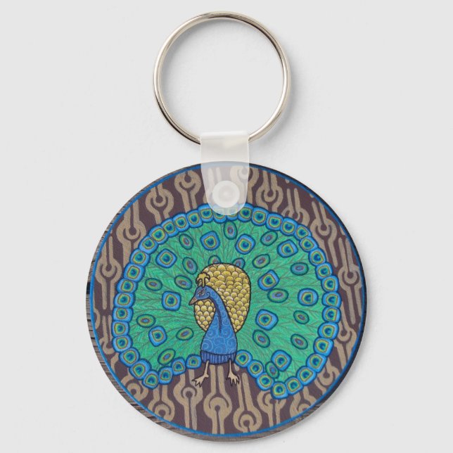 Peacock Keychain (Front)