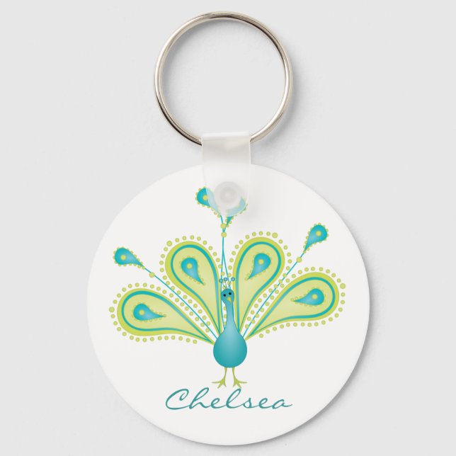 Peacock Keychain (Front)