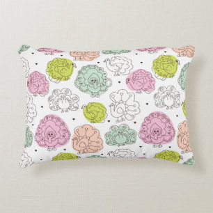 peacock kids wallpaper vintage accent pillow