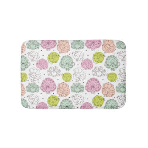 peacock kids wallpaper vintage bath mat