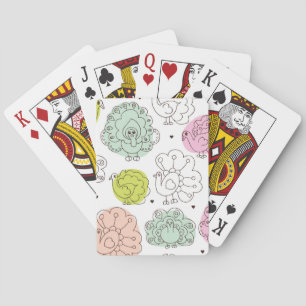 peacock kids wallpaper vintage playing cards