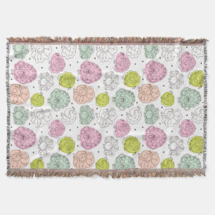 peacock kids wallpaper vintage throw blanket