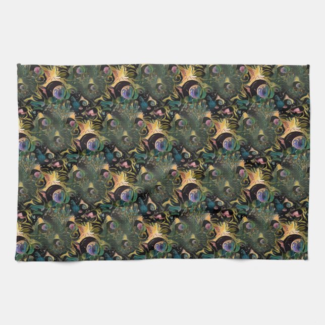Peacock Kitchen Towel (Horizontal)