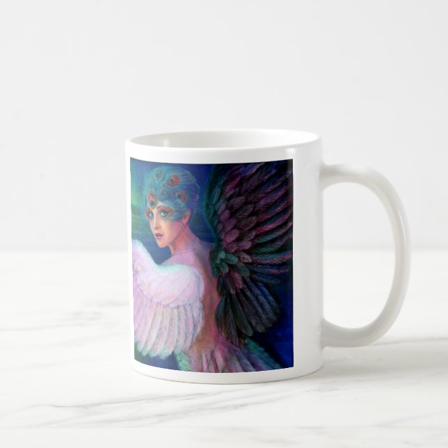 Peacock Lady's Wings of Duality Coffee Mug (Right)