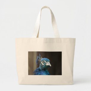 peacock large tote bag
