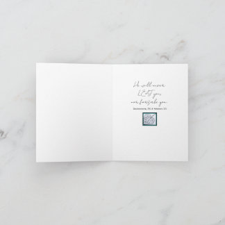 Peacock Leaf/Leaf-He Will Never Leaf You-Turquoise Card