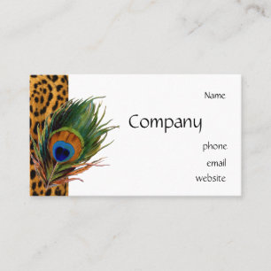 Peacock Leopard Business Card