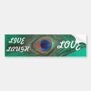 Peacock Live,Laugh,Love Bumper Sticker