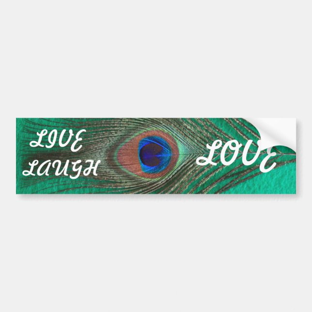 Peacock Live,Laugh,Love Bumper Sticker (Front)