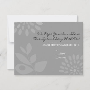 Peacock Love Bird Wedding Invitation REPLY CARD