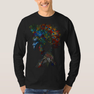 Peacock Lover Artwork Animal Motif Peacock T-Shirt