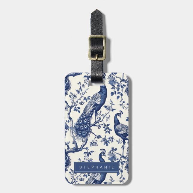 Peacock Luggage Tags (Front Vertical)