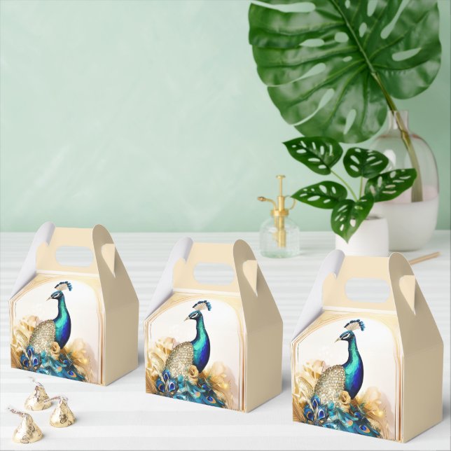 Peacock luxurious bird country garden wedding favor box (Multiple)