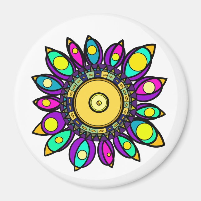 PEACOCK MANDALA MAGNET (Front)