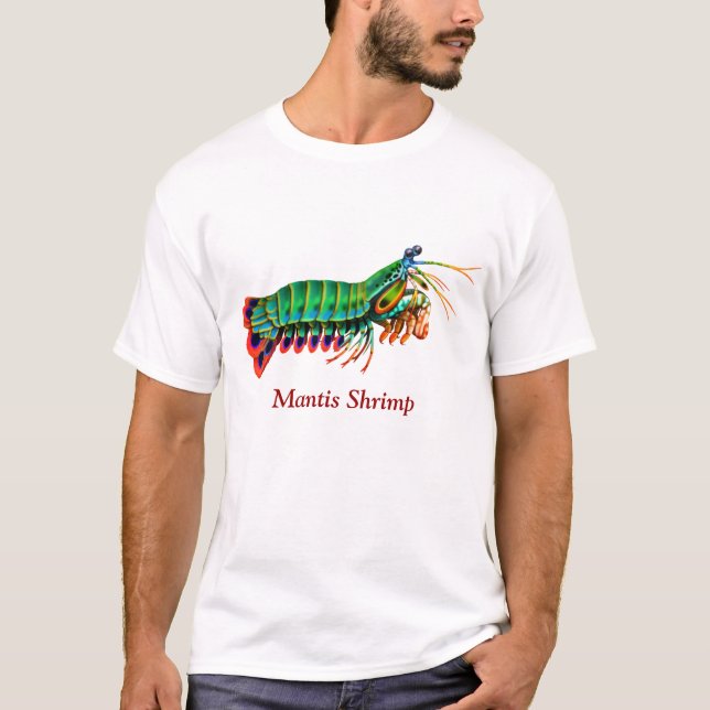 Peacock Mantis Shrimp Customizable T-Shirt (Front)
