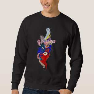 Peacock mask sweatshirt