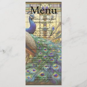 Peacock Maximalist Fancy Luxury Wedding Menu