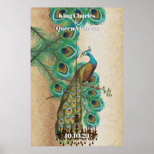 Peacock Medieval Renaissance Wedding Poster