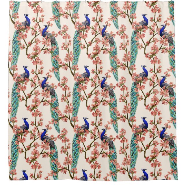 Peacock Motif rideau de douche (Devant)