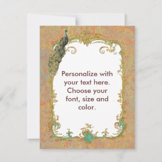 Peacock n Paisley Ornate Art Print Cards