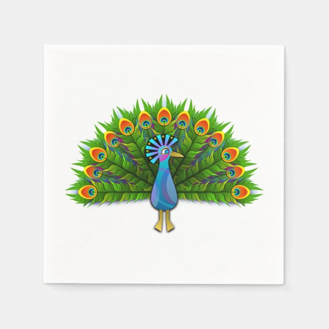 peacock napkin (Front)