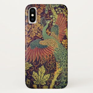 Peacock oakleaf Victorian jacquard brown teal Case-Mate iPhone Case