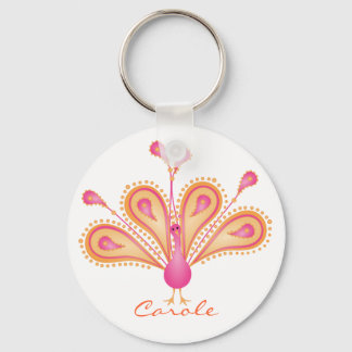 Peacock of a Different Colour Keychain