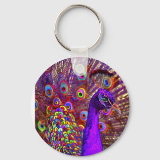 peacock of a million colours keychain