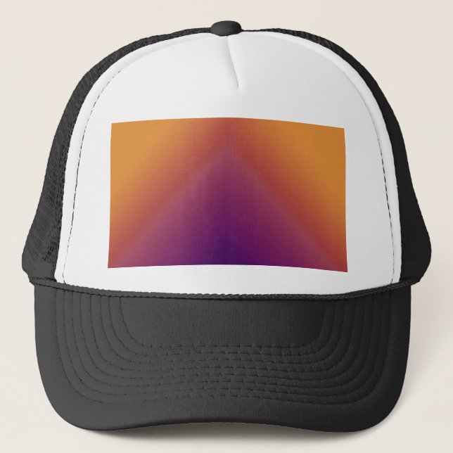 Peacock Ombre Orange Trucker Hat (Front)