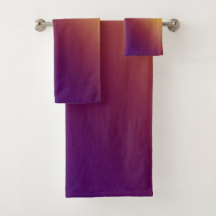 Peacock Ombre Yellow Bath Towel Set