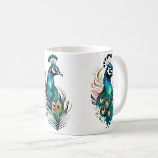 peacock on a mug