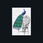 Peacock on Chair Canvas Print<br><div class="desc">Animals & Nature</div>