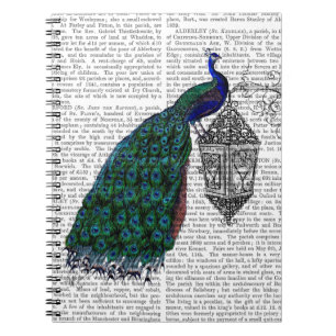 Peacock On Lamp Notebook